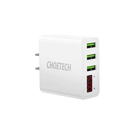 CHOETECH 3 PUERTOS USB BLANCO